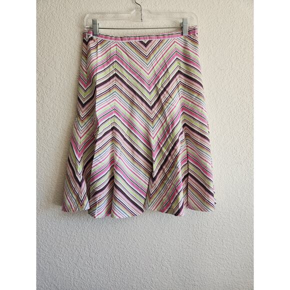 Y2k Tracy Evans Women's Striped Flowy Skirt 7 - Picture 1 of 6